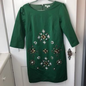 Jade Beaded Shift Dress